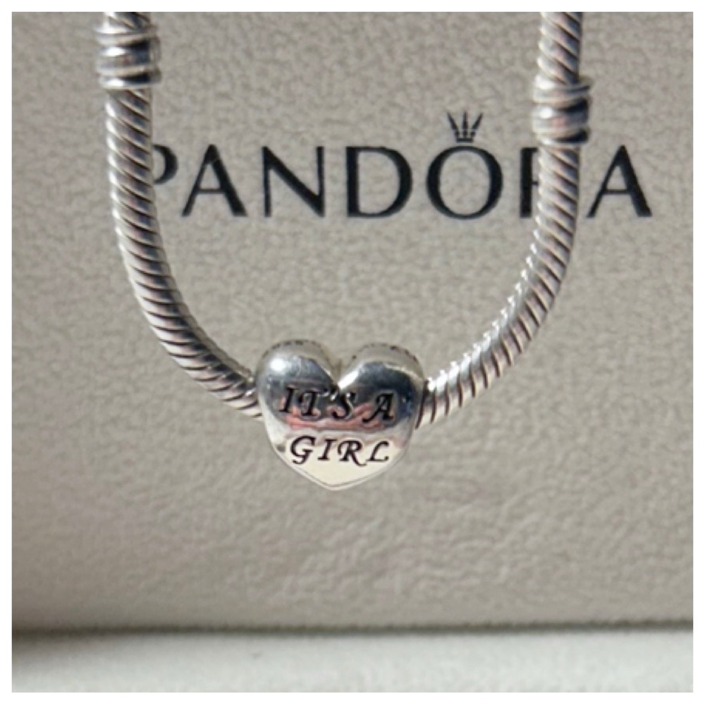 Retired PANDORA It’s A Girl Charm | Pink Gem S925 ALE #791280 - Picture 3 of 5